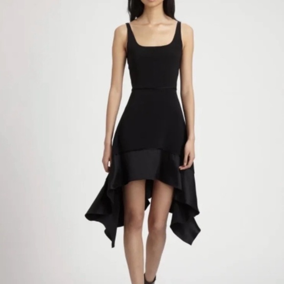 Elizabeth & James Portia Stretch Silk Dress Cocktail Formal  Dark Academia Black - Picture 1 of 5